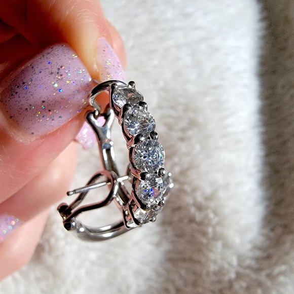 Sterling Silver Swarovski Crystal Earrings - Picture 7 of 8